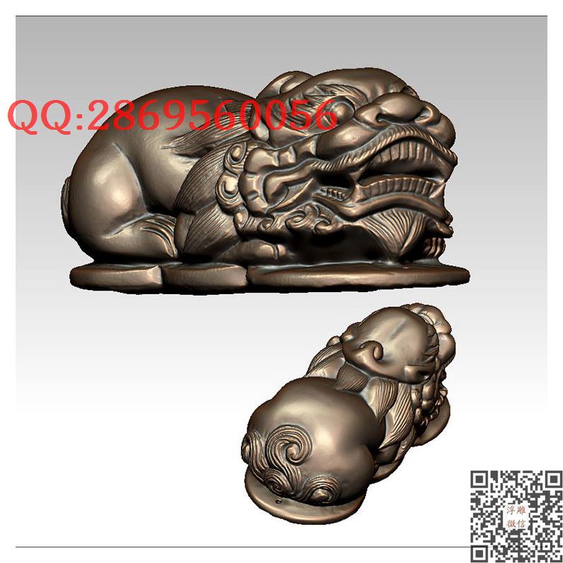 LDP-013貔貅摆件_STL圆雕图立体模型3d打印核雕精雕图浮雕图