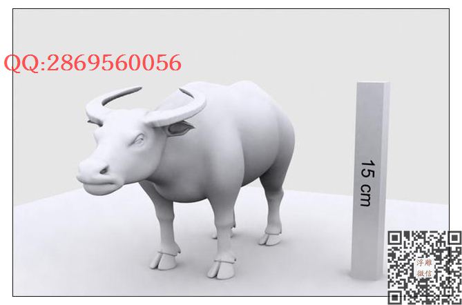 s水牛_STL圆雕图立体模型3d打印核雕精雕图浮雕图