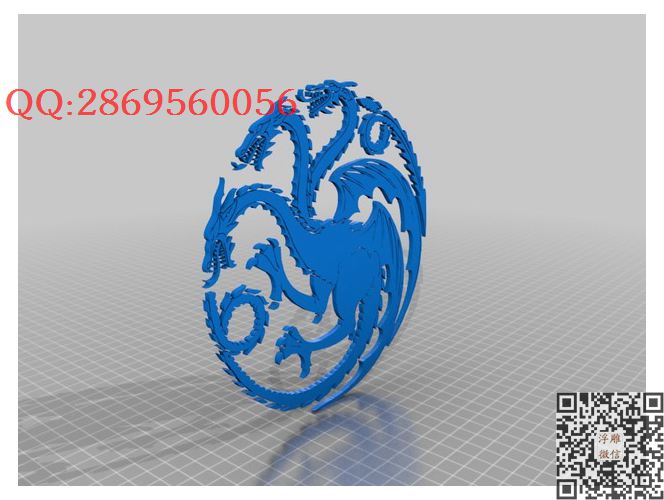三头龙i4v2zdn_STL圆雕图立体模型3d打印核雕精雕图浮雕图