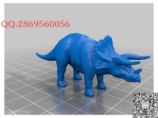 三角恐龙_STL圆雕图立体模型3d打印核雕精雕图浮雕图