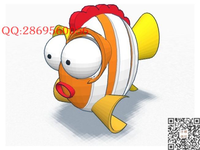 叮叮鱼1_STL圆雕图立体模型3d打印核雕精雕图浮雕图