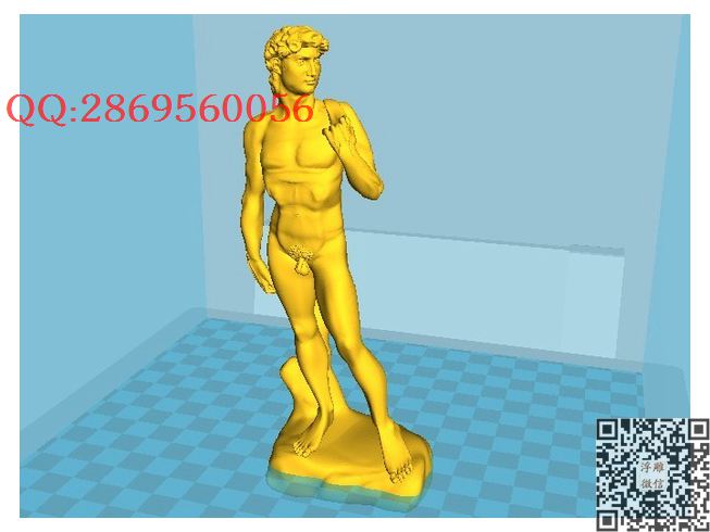 大卫_STL圆雕图立体模型3d打印核雕精雕图浮雕图