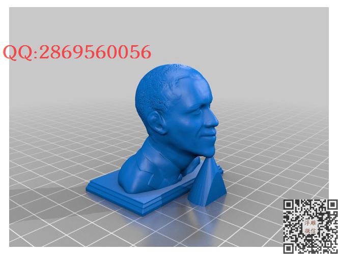 奥巴马头像e2f24t7fun_STL圆雕图立体模型3d打印核雕精雕图浮雕图