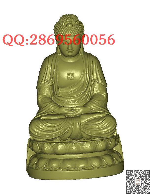 如来03_STL圆雕图立体模型3d打印核雕精雕图浮雕图