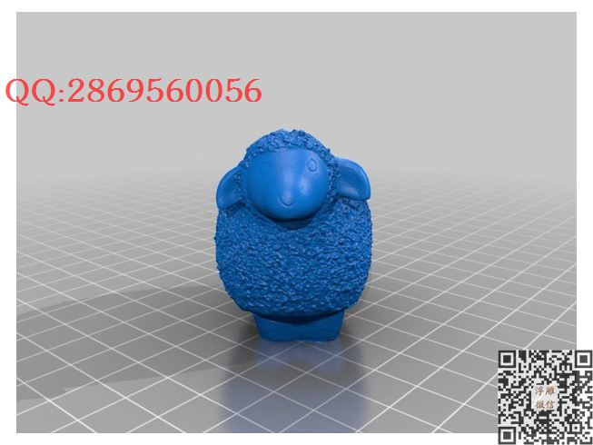 小绵羊2_STL圆雕图立体模型3d打印核雕精雕图浮雕图