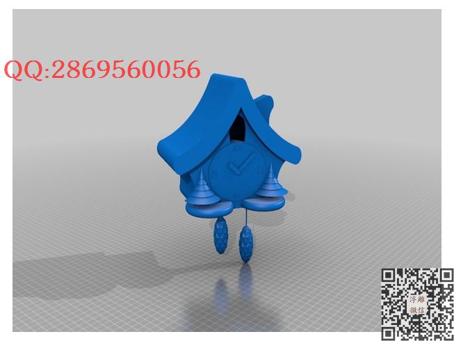布谷鸟屋_STL圆雕图立体模型3d打印核雕精雕图浮雕图