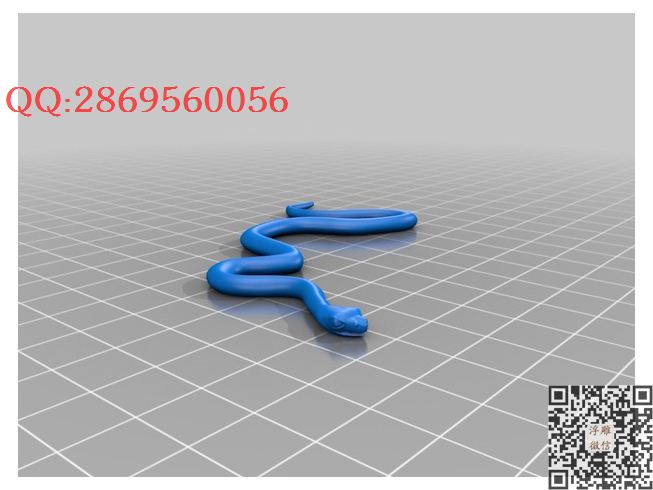 弯曲的蛇_STL圆雕图立体模型3d打印核雕精雕图浮雕图
