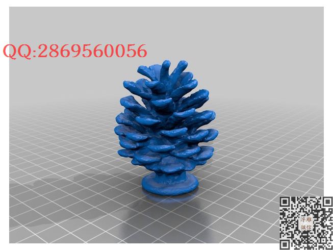 松果模型_STL圆雕图立体模型3d打印核雕精雕图浮雕图