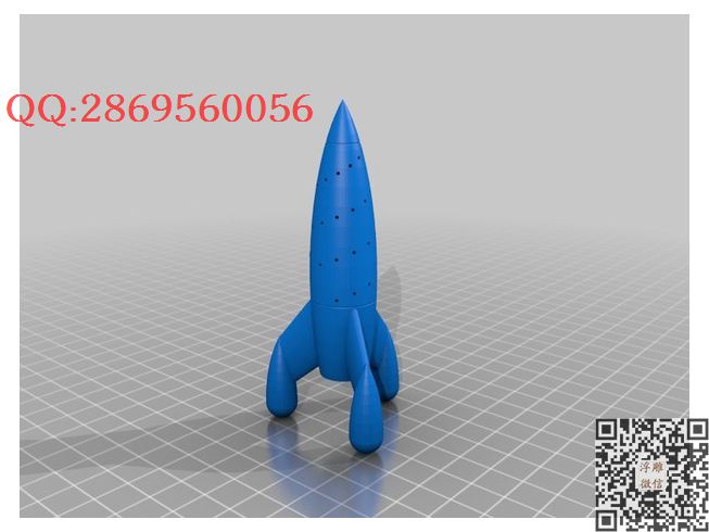 火箭装饰品1_STL圆雕图立体模型3d打印核雕精雕图浮雕图