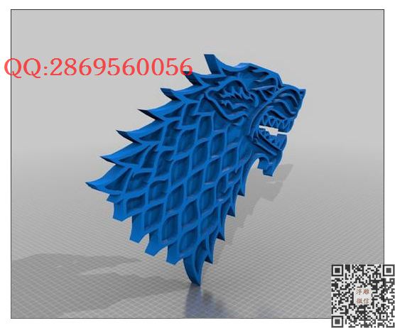 灰色冰原狼_STL圆雕图立体模型3d打印核雕精雕图浮雕图