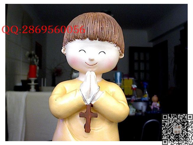 祈祷男孩_STL圆雕图立体模型3d打印核雕精雕图浮雕图