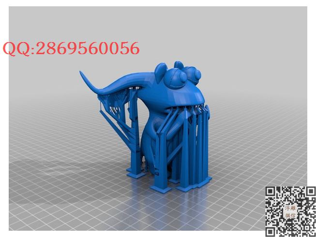 胆小的小怪物_STL圆雕图立体模型3d打印核雕精雕图浮雕图