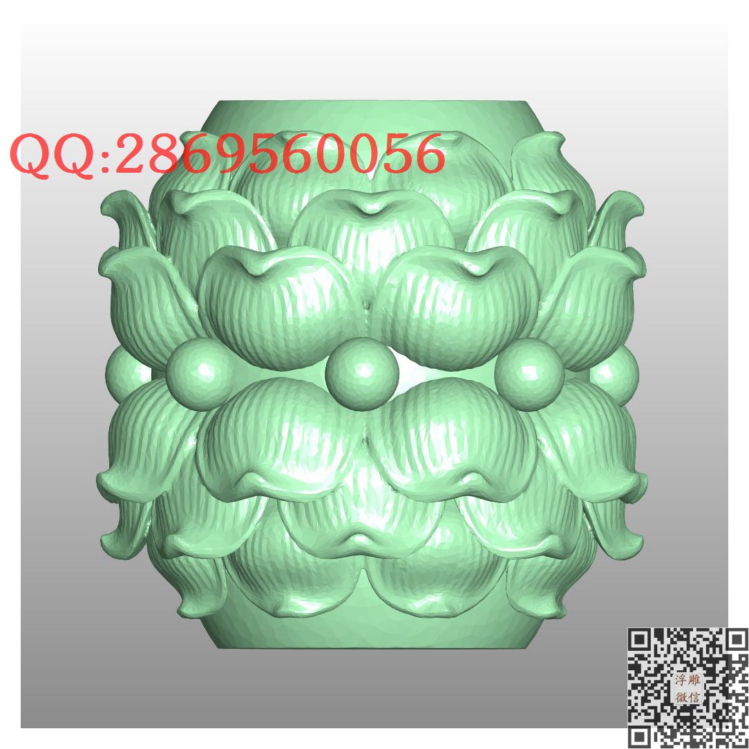 莲花珠stl179_STL圆雕图立体模型3d打印核雕精雕图浮雕图