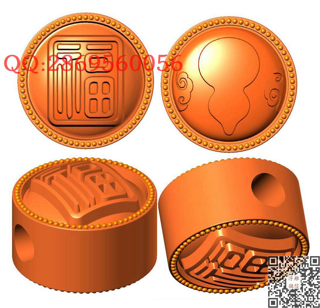 葫芦福_STL圆雕图立体模型3d打印核雕精雕图浮雕图