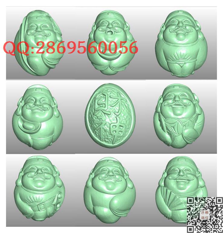 财神stl126_STL圆雕图立体模型3d打印核雕精雕图浮雕图