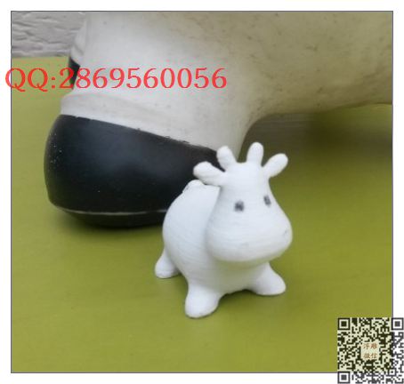 蹦蹦跳跳的小牛_STL圆雕图立体模型3d打印核雕精雕图浮雕图