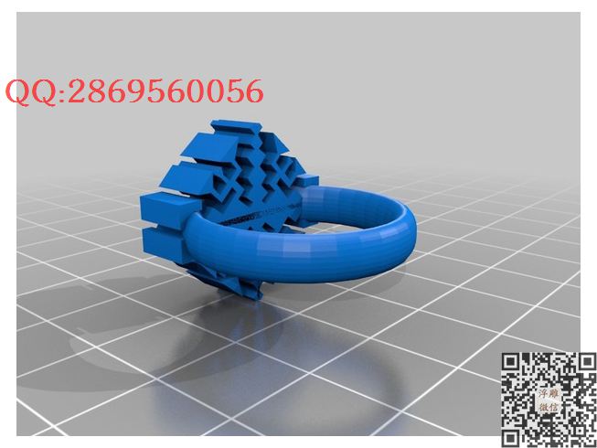 雪花环戒指_STL圆雕图立体模型3d打印核雕精雕图浮雕图