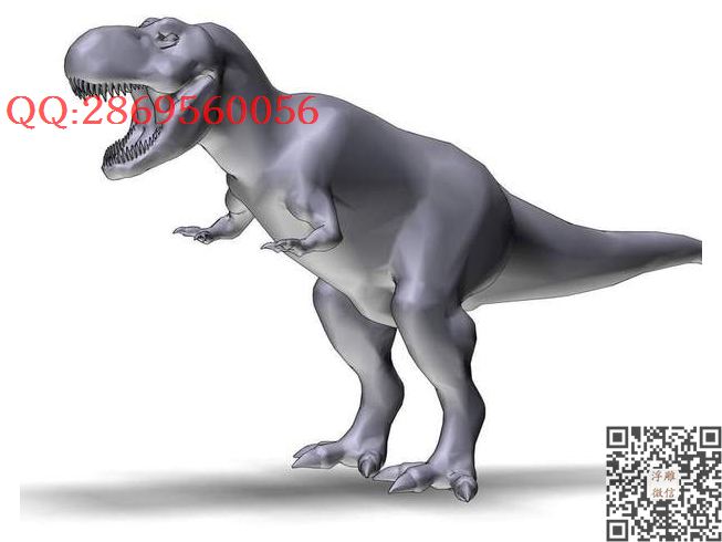 雷克斯暴龙_STL圆雕图立体模型3d打印核雕精雕图浮雕图