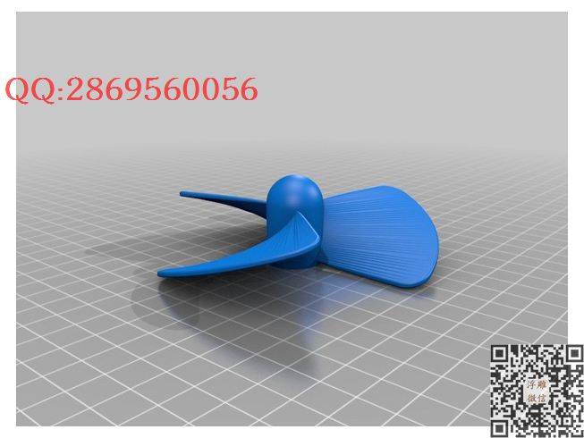 风机叶片工具_STL圆雕图立体模型3d打印核雕精雕图浮雕图