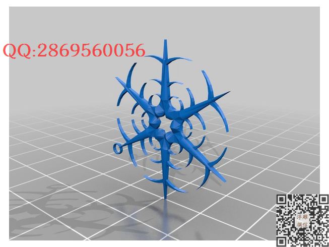鳞片耳环_STL圆雕图立体模型3d打印核雕精雕图浮雕图