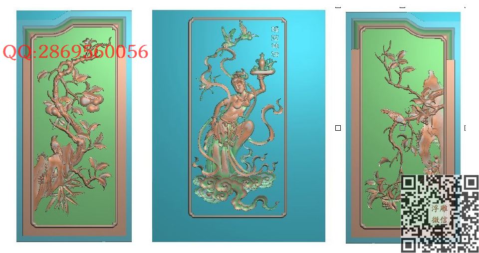 福禄寿单人11_风景神仙人物古代人物精雕图浮雕图