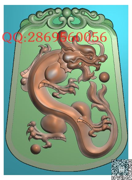 D3T12_仿古动物挂件生肖牌子玉雕瑞兽精雕图浮雕图