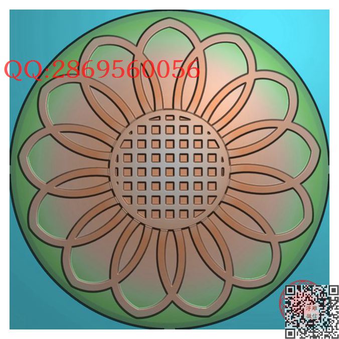 向日葵月饼模具_圆形中秋月饼模具月饼模子精雕图浮雕图