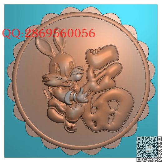 月饼玉兔_圆形中秋月饼模具月饼模子精雕图浮雕图