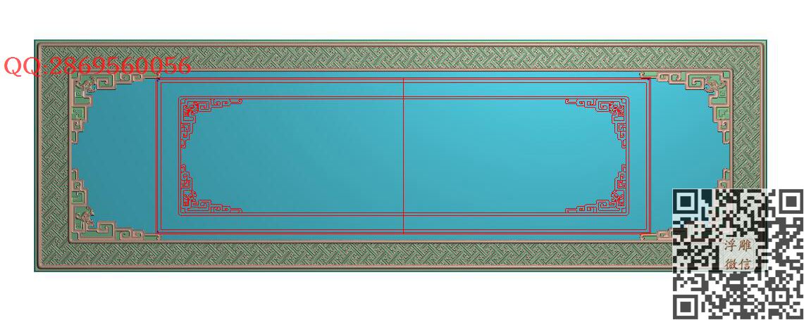 BK-063牌匾挂屏边框带线_仿古镂空屏风背板精雕图浮雕图