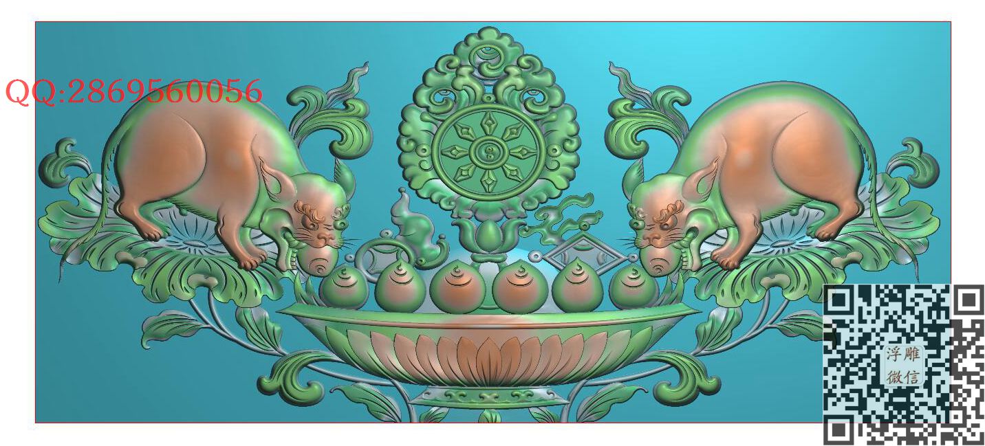 50藏式吐宝兽_玉雕仿古挂件花件牌子46牌木雕图牙雕图46牌精雕图浮雕图