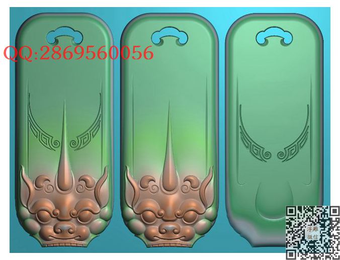 660兽头长牌_玉雕仿古挂件花件牌子46牌木雕图牙雕图46牌精雕图浮雕图