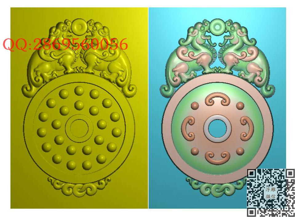 Y99双面镂空貔貅平安扣_玉雕仿古挂件花件牌子46牌木雕图牙雕图46牌精雕图浮雕图