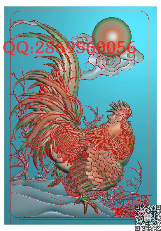 方牌酉鸡公鸡_玉雕仿古挂件花件牌子46牌木雕图牙雕图46牌精雕图浮雕图