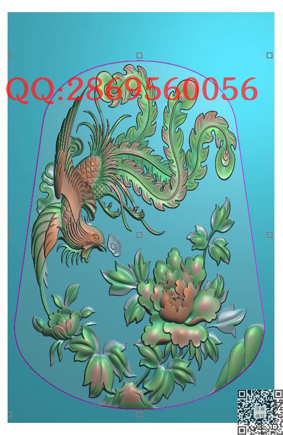 牡丹凤凰玉牌_玉雕仿古挂件花件牌子46牌木雕图牙雕图46牌精雕图浮雕图