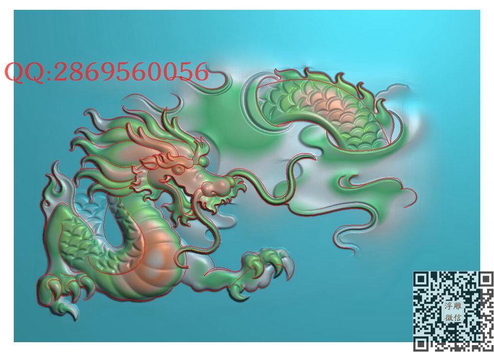 飞龙_玉雕龙牌龙凤挂件龙凤牌子46牌精雕图浮雕图