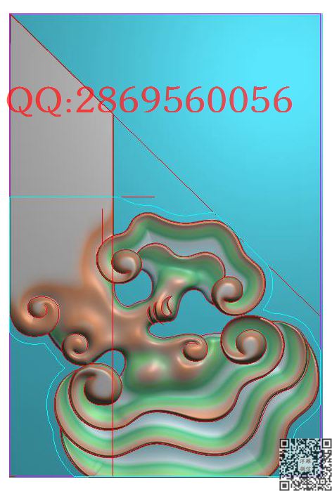 星qt002灵芝扶手角花a_仿古沙发部件精雕图浮雕图