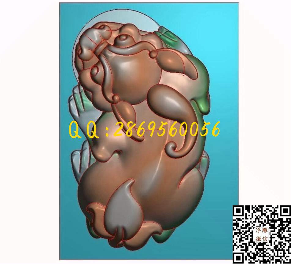 立体瑞兽0970深雕貔貅招财避邪_瑞兽动物玉石雕刻玉雕挂件仿古牌子46牌精雕图浮雕图