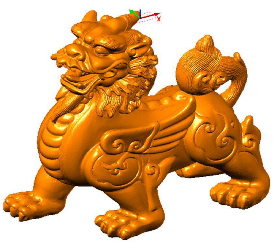 摆件麒麟_圆雕图STL立体模型四轴电脑雕刻立体浮雕精雕图浮雕图