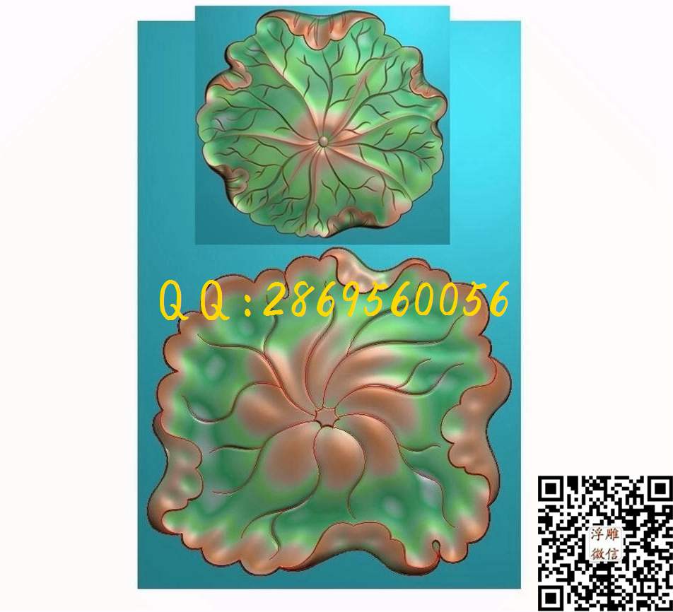 hq19荷叶茶盘杯垫有线_圆形浮雕图荷花莲花茶杯垫精雕图浮雕图