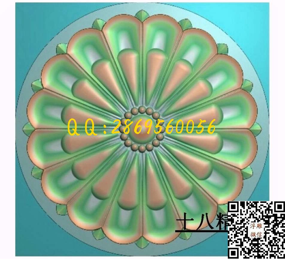 A143_圆形洋花圆门花欧式洋花门芯圆洋花精雕图浮雕图