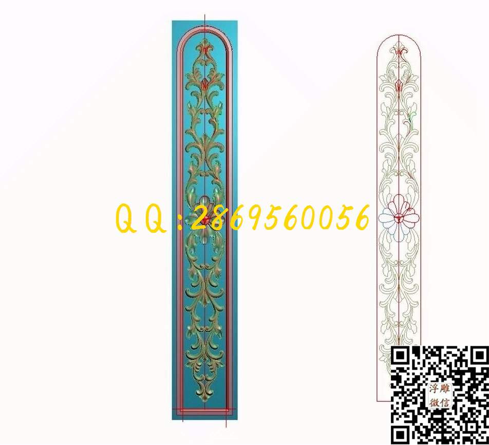 321洋花长夹档_精雕图洋花门花贴花门上花精雕图浮雕图
