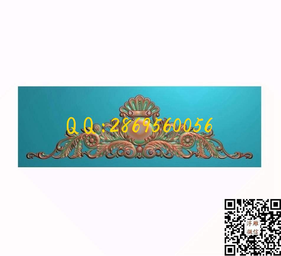 门上花006_长花精雕图横洋花门花贴花门上花精雕图浮雕图