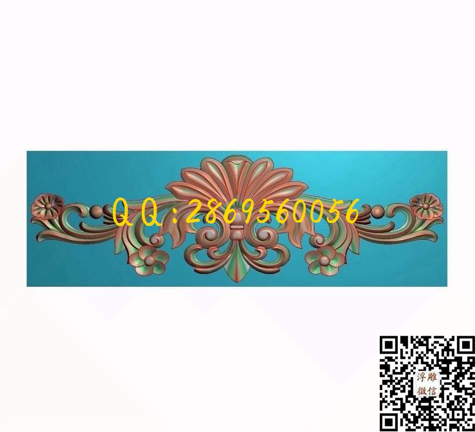 门上花011_长花精雕图横洋花门花贴花门上花精雕图浮雕图