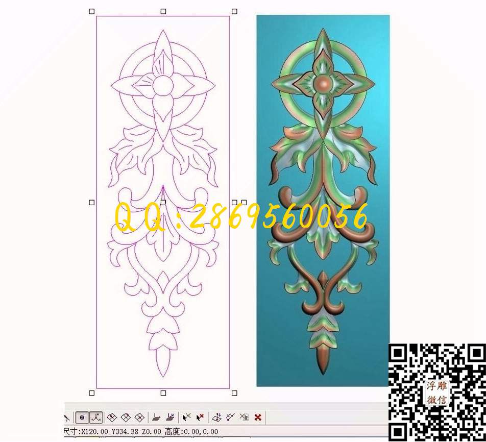 欧式门花A172_精雕图洋花门花贴花门上花精雕图浮雕图