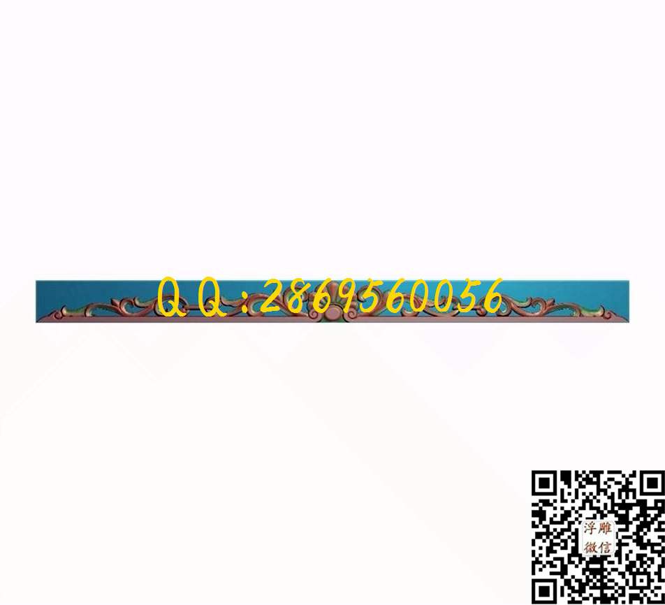 504_长条洋花门花贴花横洋花牙板裙板门楣长花精雕图浮雕图