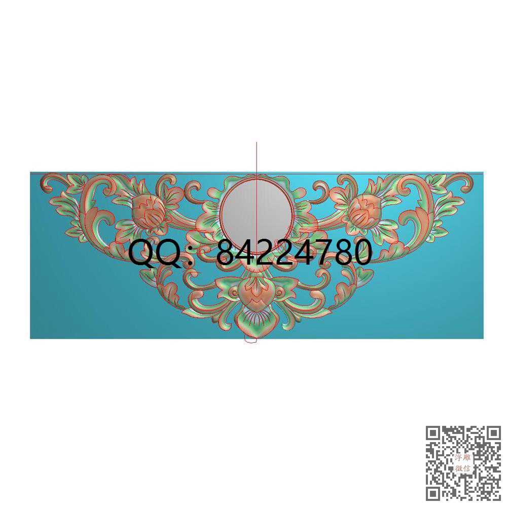 A3YH130大洋花v2_洋花门花雕花横洋花精雕图浮雕图