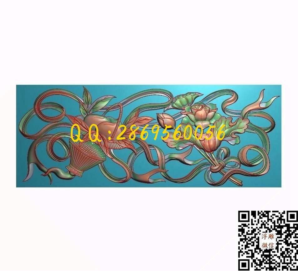 八仙八宝篮荷246-95-7_八仙八宝仿古暗八仙围板花板精雕图浮雕图