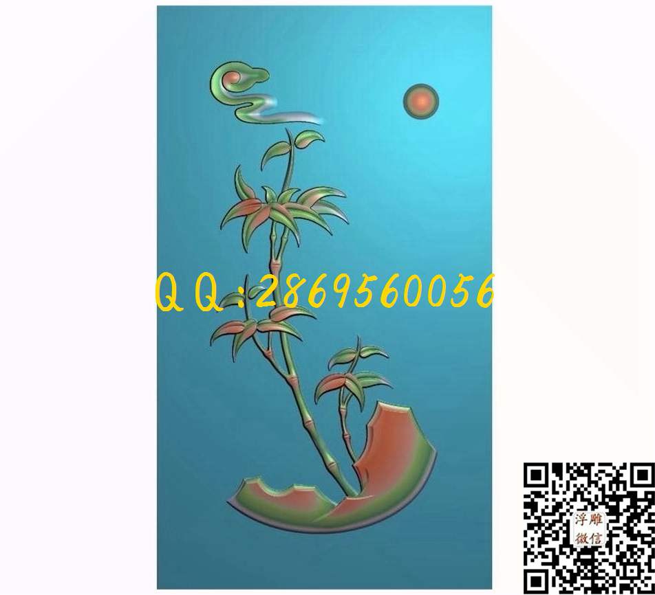 竹子40-70-1_46牌玉雕挂件仿古平安牌花鸟鱼虫玉雕牌子精雕图浮雕图