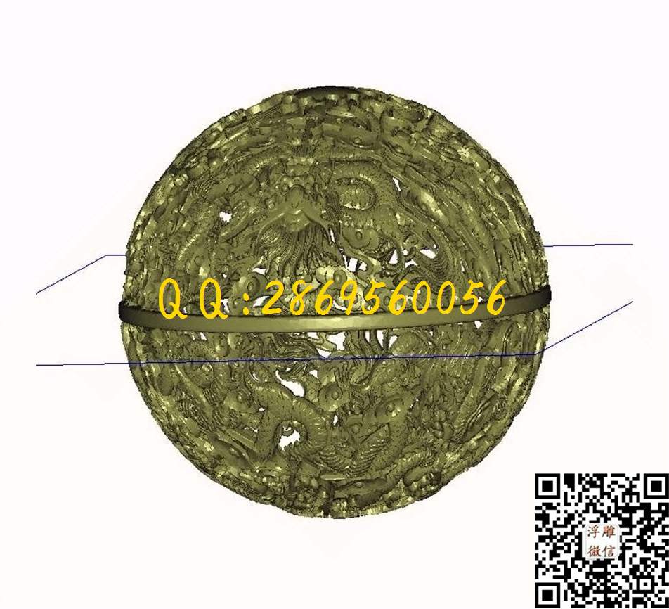 空龙球_STL立体模型圆雕图立体浮雕3d电脑雕刻打印四轴雕刻橄榄核雕精雕图浮雕图