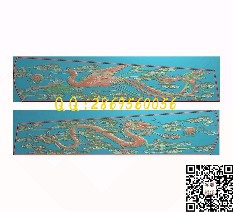 龙凤棺材2074-456-5_龙凤呈祥精雕图横板龙凤墓碑石雕龙凤凰牡丹棺木精雕图浮雕图